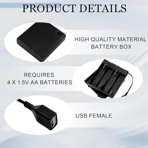 Support de Piles AA avec Sortie USB – Alimentation nomade 5V